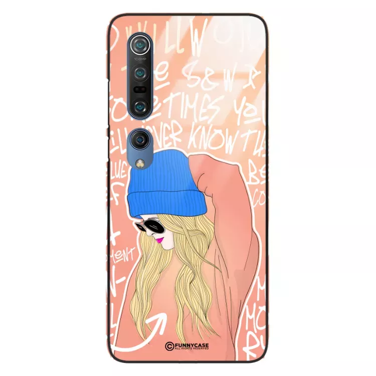 Etui Black Case Glass Hipster Babe do XIAOMI Mi 10 PRO Lifestyle ST_HIB114