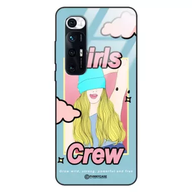 Etui Black Case Glass Hipster Babe do XIAOMI Mi 10s Girl Power Pop Art. ST_HIB115