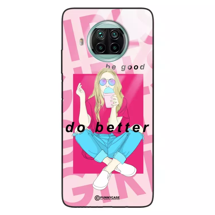 Etui Black Case Glass Hipster Babe do XIAOMI Mi 10T LITE Styl Fashion ST_HIB117
