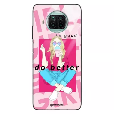 Etui Black Case Glass Hipster Babe do XIAOMI Mi 10T LITE Styl Fashion ST_HIB117