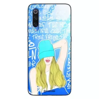 Etui Black Case Glass Hipster Babe do XIAOMI Mi 9 Girl Power ST_HIB113