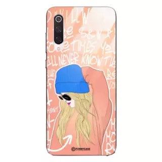 Etui Black Case Glass Hipster Babe do XIAOMI Mi 9 PRO  Lifestyle ST_HIB114