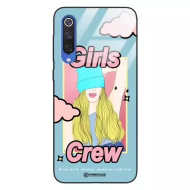 Etui Black Case Glass Hipster Babe do XIAOMI Mi 9SE Girl Power Pop Art. ST_HIB115