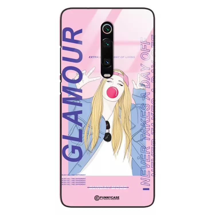 Etui Black Case Glass Hipster Babe do XIAOMI REDMI K20 Glamour ST_HIB118