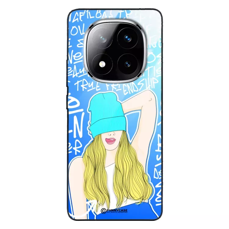 Etui Black Case Glass Hipster Babe do XIAOMI NOTE 14 PRO PLUS Girl Power ST_HIB113