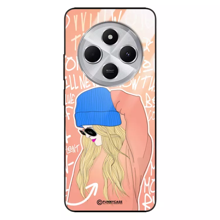 Etui Black Case Glass Hipster Babe do XIAOMI NOTE 14C 4G Lifestyle ST_HIB114