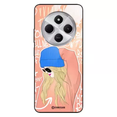 Etui Black Case Glass Hipster Babe do XIAOMI NOTE 14C 4G Lifestyle ST_HIB114