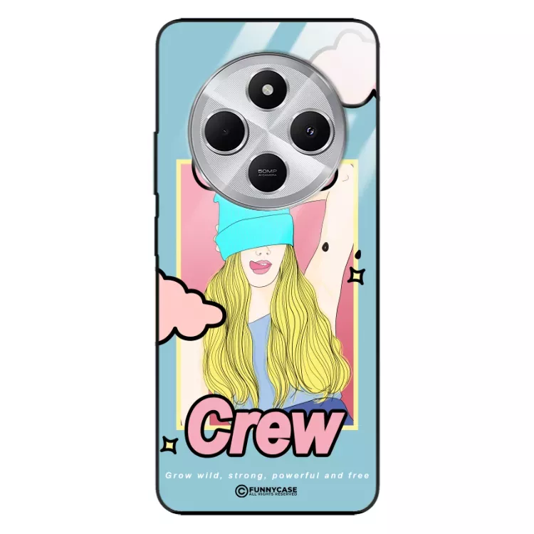 Etui Black Case Glass Hipster Babe do XIAOMI NOTE 14R 5G Girl Power Pop Art. ST_HIB115