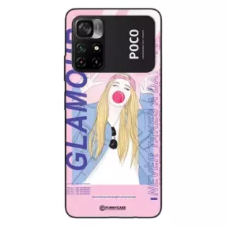 Etui Black Case Glass Hipster Babe do XIAOMI POCO M4 PRO 5G Glamour ST_HIB118
