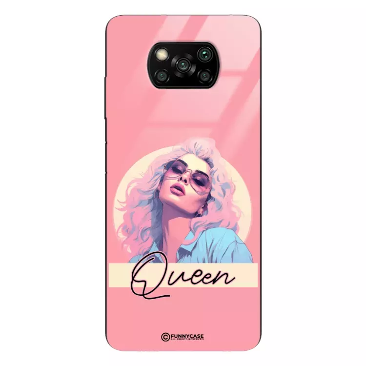 Etui Black Case Glass Hipster Babe do XIAOMI POCO X3 Glamour Queen ST_HIB100