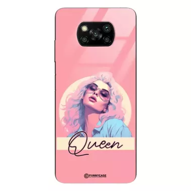 Etui Black Case Glass Hipster Babe do XIAOMI POCO X3 Glamour Queen ST_HIB100