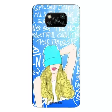 Etui Black Case Glass Hipster Babe do XIAOMI POCO X3 NFC Girl Power ST_HIB113