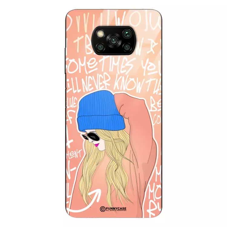 Etui Black Case Glass Hipster Babe do XIAOMI POCO X3 PRO Lifestyle ST_HIB114