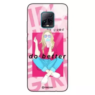 Etui Black Case Glass Hipster Babe do XIAOMI REDMI 10X 5G Styl Fashion ST_HIB117