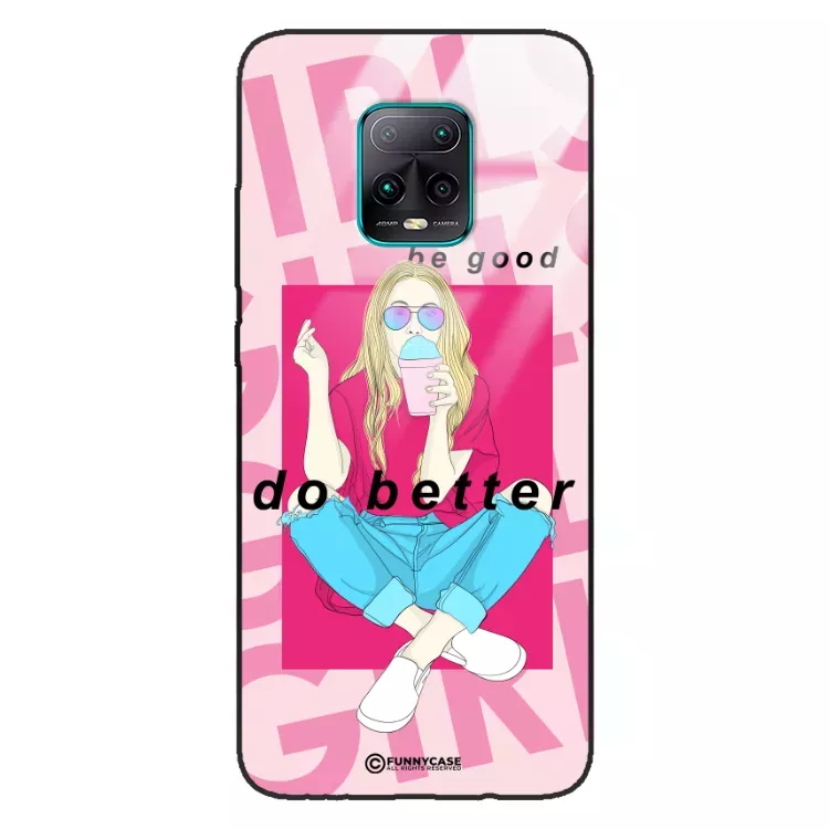Etui Black Case Glass Hipster Babe do XIAOMI REDMI 10X 5G Styl Fashion ST_HIB117