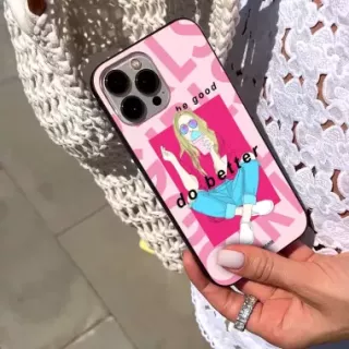 Etui Black Case Glass Hipster Babe do XIAOMI Mi A2 LITE Styl Fashion ST_HIB117