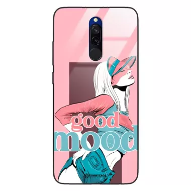 Etui Black Case Glass Hipster Babe do XIAOMI REDMI 8 Glamour ST_HIB123
