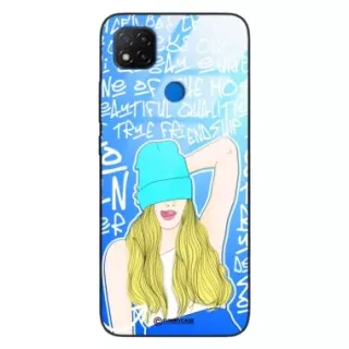 Etui Black Case Glass Hipster Babe do XIAOMI REDMI 9C Girl Power ST_HIB113