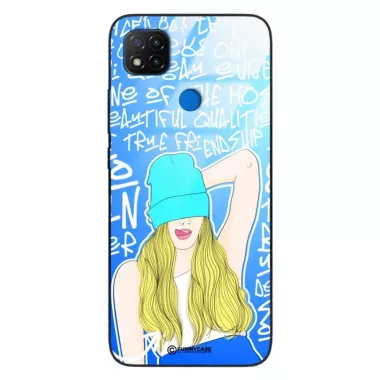 Etui Black Case Glass Hipster Babe do XIAOMI REDMI 9C Girl Power ST_HIB113