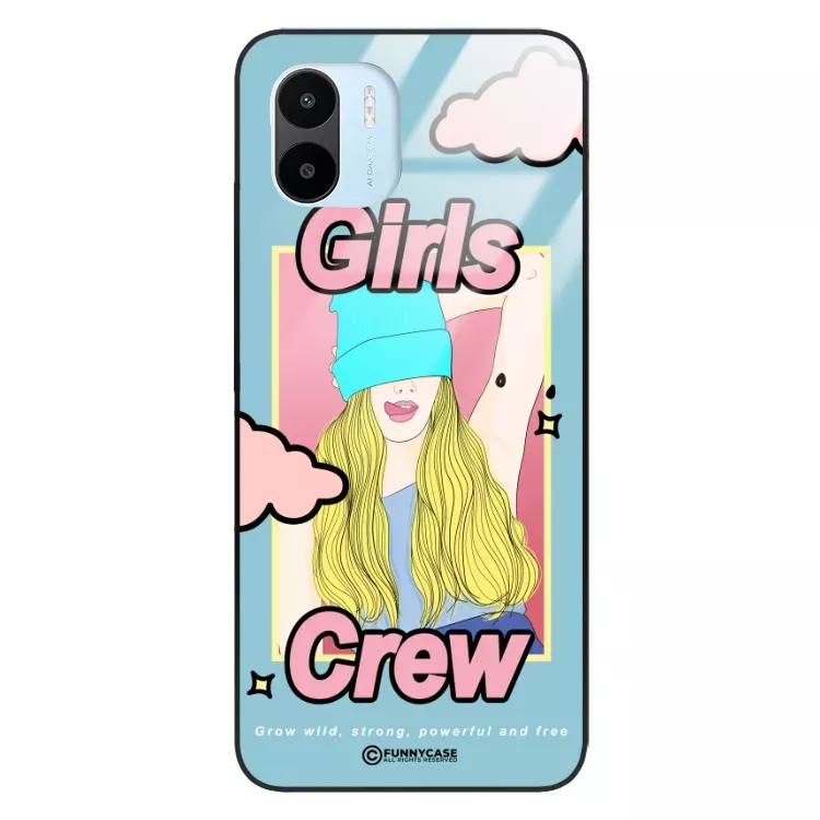 Etui Black Case Glass Hipster Babe do XIAOMI REDMI A2 Girl Power Pop Art. ST_HIB115