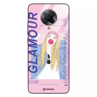 Etui Black Case Glass Hipster Babe do XIAOMI REDMI K30 PRO Glamour ST_HIB118