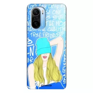 Etui Black Case Glass Hipster Babe do XIAOMI REDMI K40 / K40 PRO Girl Power ST_HIB113