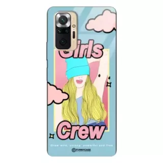 Etui Black Case Glass Hipster Babe do XIAOMI REDMI NOTE 10 PRO Girl Power Pop Art. ST_HIB115