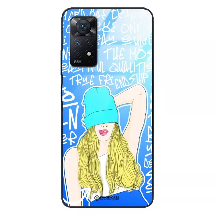 Etui Black Case Glass Hipster Babe do XIAOMI REDMI NOTE 11 PRO 4G Girl Power ST_HIB113