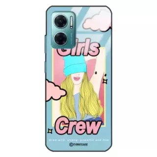 Etui Black Case Glass Hipster Babe do XIAOMI REDMI 10 5G Girl Power Pop Art. ST_HIB115