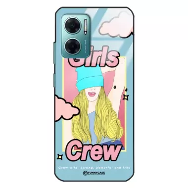 Etui Black Case Glass Hipster Babe do XIAOMI REDMI 10 5G Girl Power Pop Art. ST_HIB115