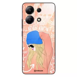 Etui Black Case Glass Hipster Babe do XIAOMI REDMI NOTE 13 Lifestyle ST_HIB114