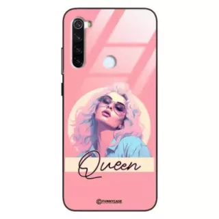 Etui Black Case Glass Hipster Babe do XIAOMI REDMI NOTE 8T Glamour Queen ST_HIB100