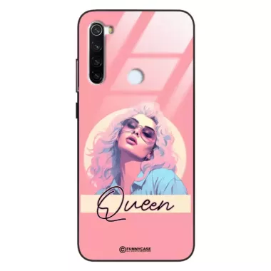 Etui Black Case Glass Hipster Babe do XIAOMI REDMI NOTE 8T Glamour Queen ST_HIB100