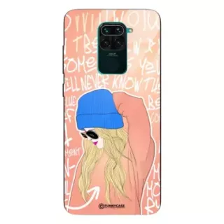 Etui Black Case Glass Hipster Babe do XIAOMI REDMI NOTE 9 Lifestyle ST_HIB114