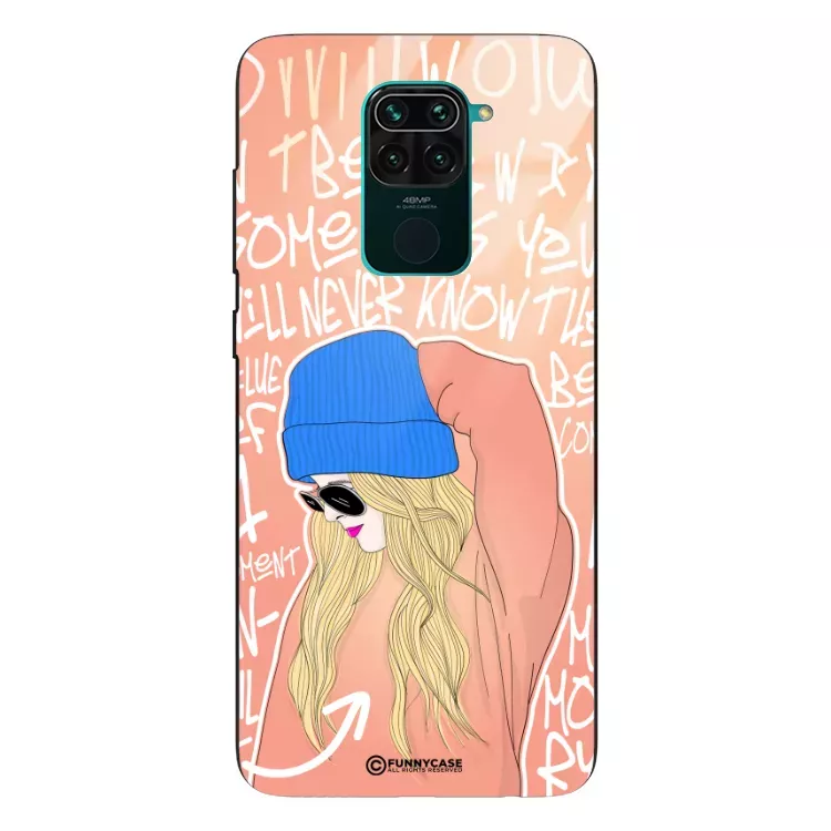 Etui Black Case Glass Hipster Babe do XIAOMI REDMI NOTE 9 Lifestyle ST_HIB114