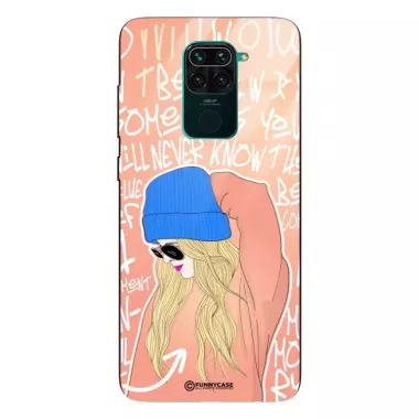 Etui Black Case Glass Hipster Babe do XIAOMI REDMI NOTE 9 Lifestyle ST_HIB114