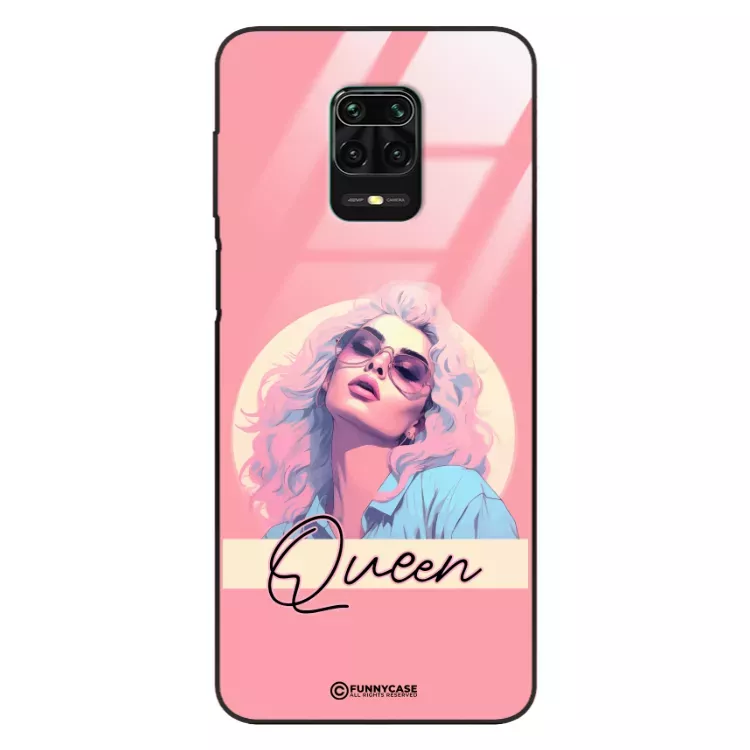 Etui Black Case Glass Hipster Babe do XIAOMI REDMI NOTE 9S Glamour Queen ST_HIB100