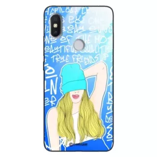 Etui Black Case Glass Hipster Babe do XIAOMI REDMI S2 Girl Power ST_HIB113