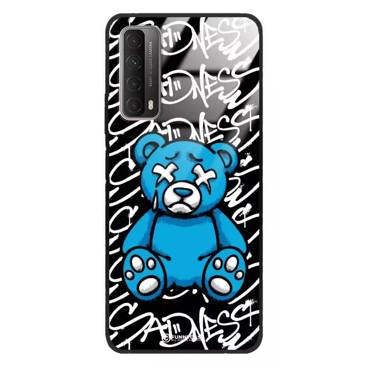 Etui Black Case Glass Rebel Zone do HUAWEI P SMART 2021 Miś Streetwear ST_RZC104