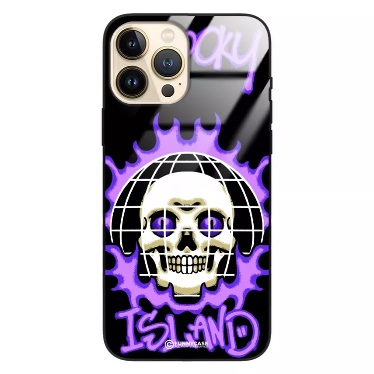 Etui Black Case Glass Rebel Zone do APPLE IPHONE 13 PRO MAX Spooky Island ST_RZC103