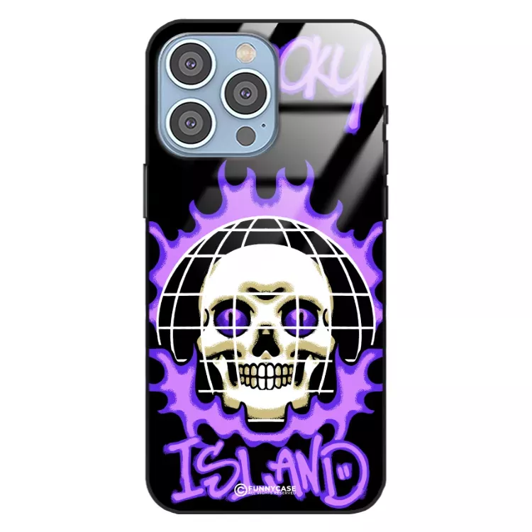 Etui Black Case Glass Rebel Zone do APPLE IPHONE 15 PRO MAX Spooky Island ST_RZC103