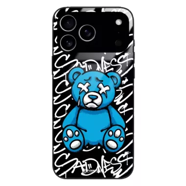 Etui Black Case Glass Rebel Zone do APPLE IPHONE 17 PRO MAX Miś Streetwear ST_RZC104