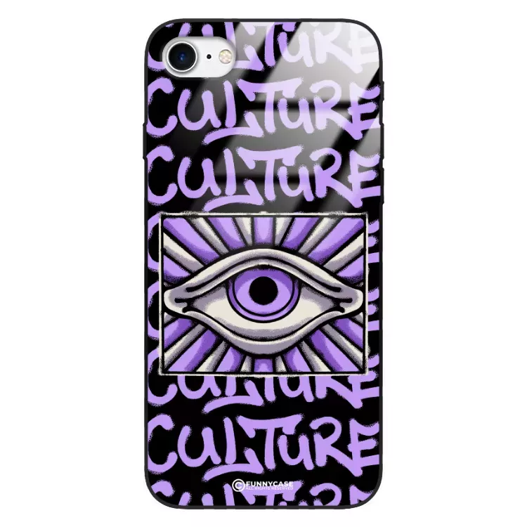 Etui Black Case Glass Rebel Zone do APPLE IPHONE 7 Kultura Steet Art. ST_RZC109