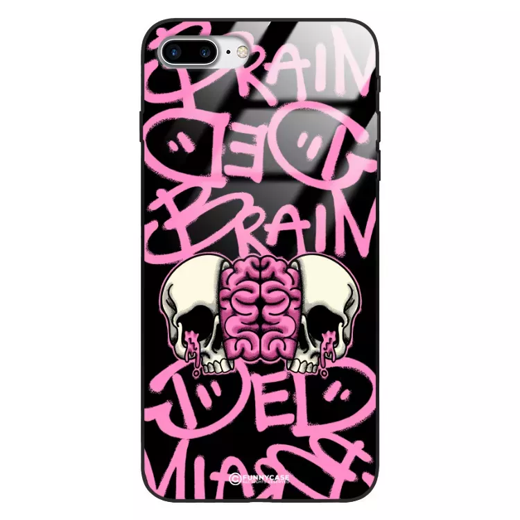 Etui Black Case Glass Rebel Zone do APPLE IPHONE 7 PLUS Cherry Bomb ST_RZC119