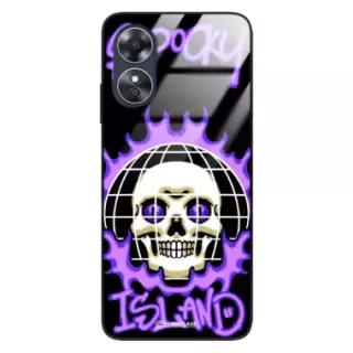 Etui Black Case Glass Rebel Zone do OPPO A17 Spooky Island ST_RZC103