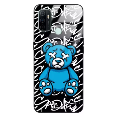 Etui Black Case Glass Rebel Zone do OPPO A33 Miś Streetwear ST_RZC104