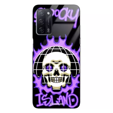 Etui Black Case Glass Rebel Zone do OPPO A55 Spooky Island ST_RZC103
