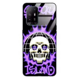 Etui Black Case Glass Rebel Zone do OPPO A95 4G Spooky Island ST_RZC103