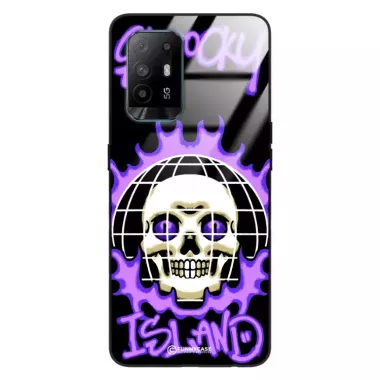 Etui Black Case Glass Rebel Zone do OPPO A95 4G Spooky Island ST_RZC103