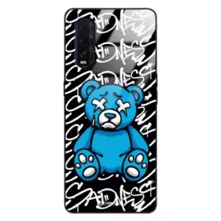 Etui Black Case Glass Rebel Zone do OPPO FIND X2  Miś Streetwear ST_RZC104